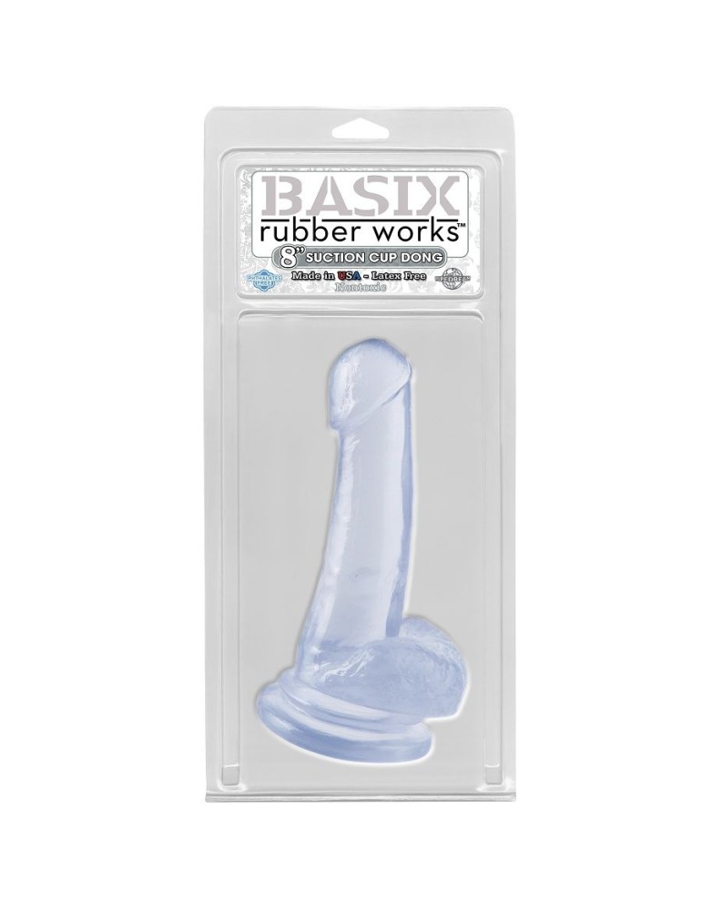 basix gelée pénis d'aspiration transparente 18 cm