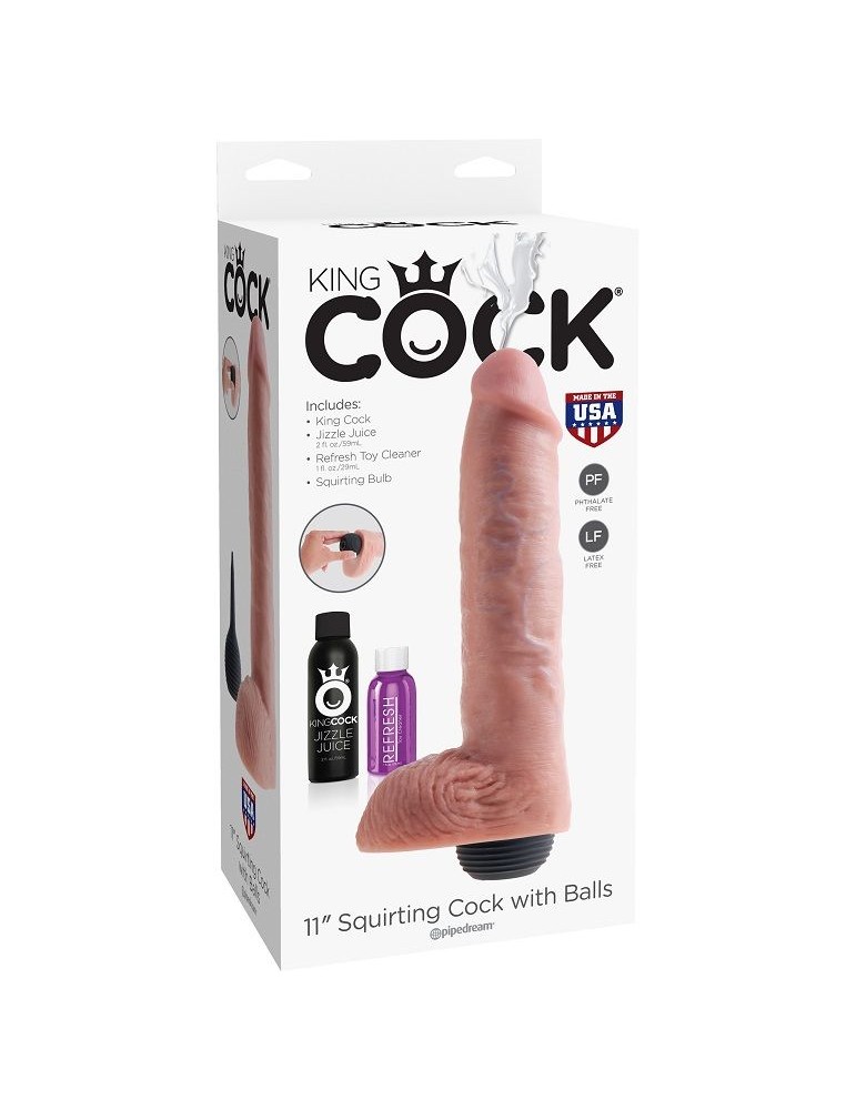 king cock pénis réaliste éjaculateur naturel 27.94cm_3