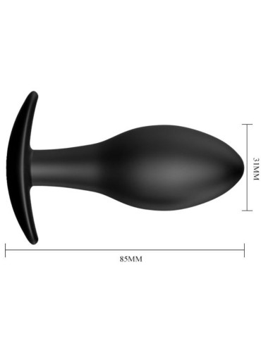 plug anal en silicone pretty love ancre 8,5 cm noir_5