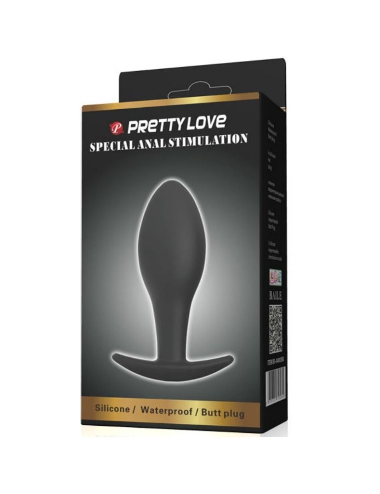plug anal en silicone pretty love ancre 8,5 cm noir_6