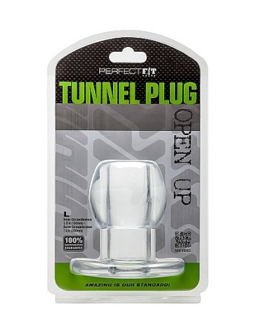 perfect fit plug tunnel silicone transparent l