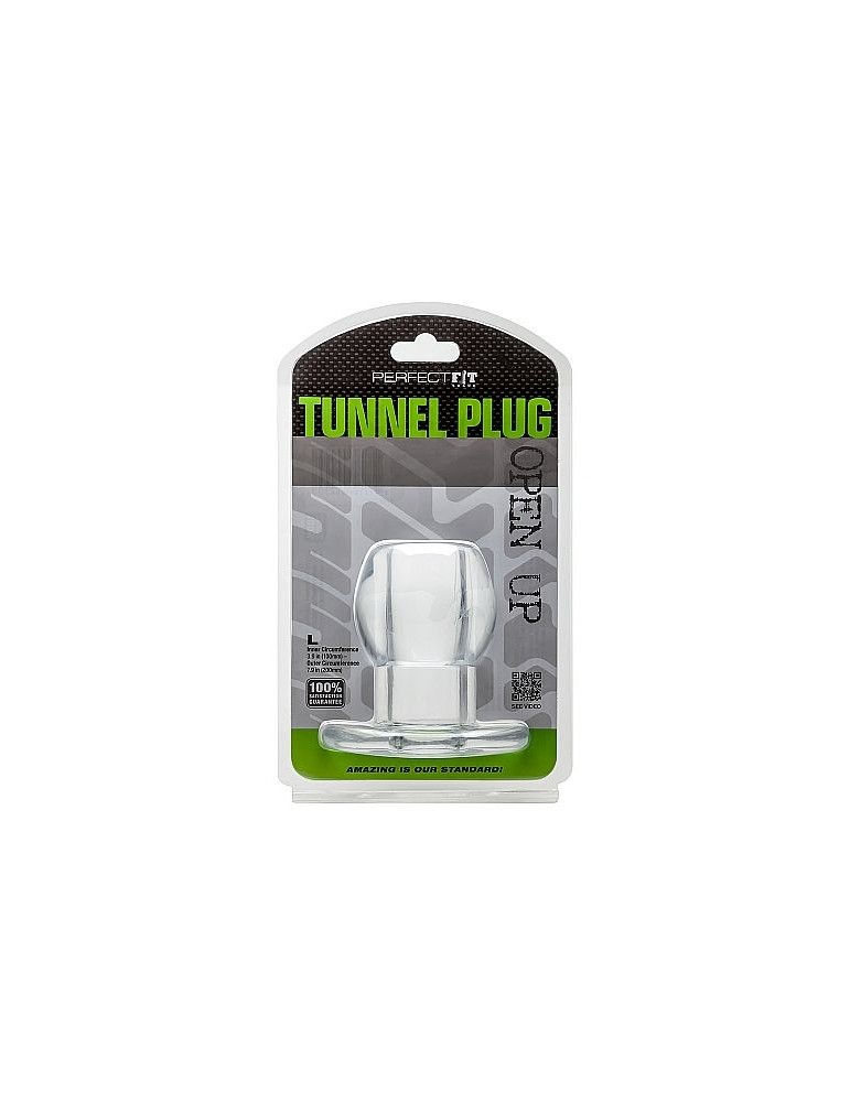 perfect fit plug tunnel silicone transparent l