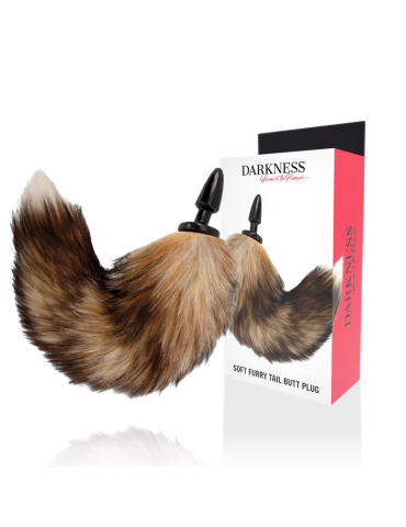 colle naturelle obscurité avec plug anal silicone 10cm