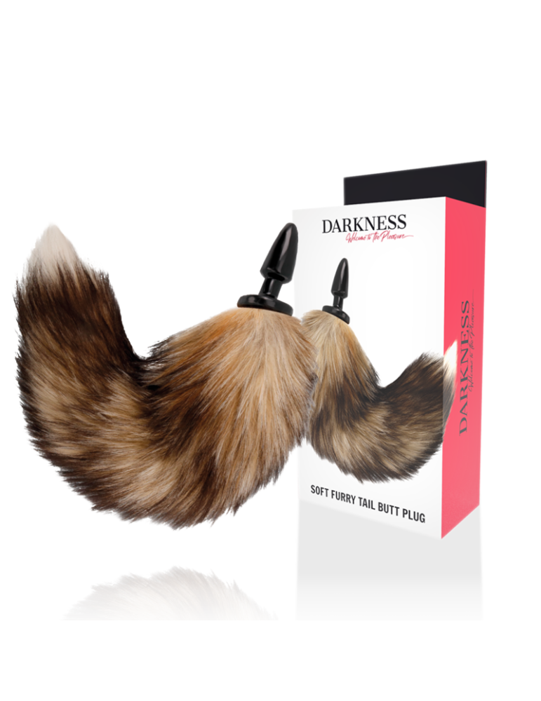 colle naturelle obscurité avec plug anal silicone 10cm