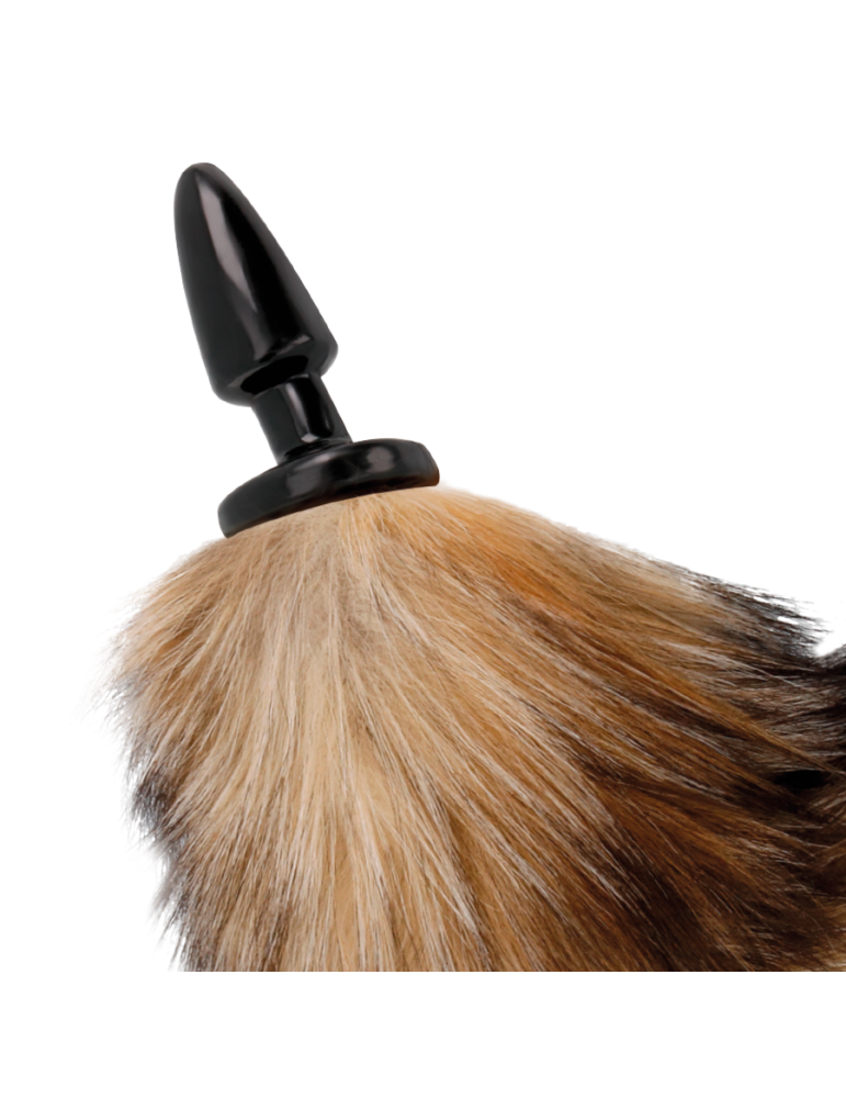 colle naturelle obscurité avec plug anal silicone 10cm_3