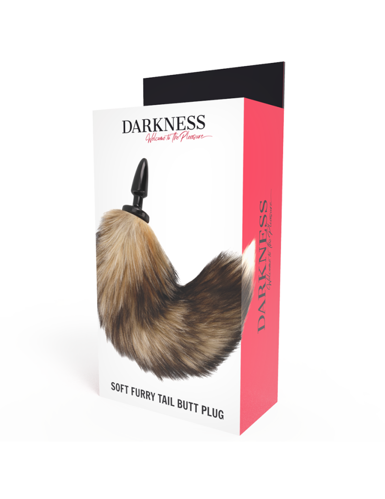 colle naturelle obscurité avec plug anal silicone 10cm_4