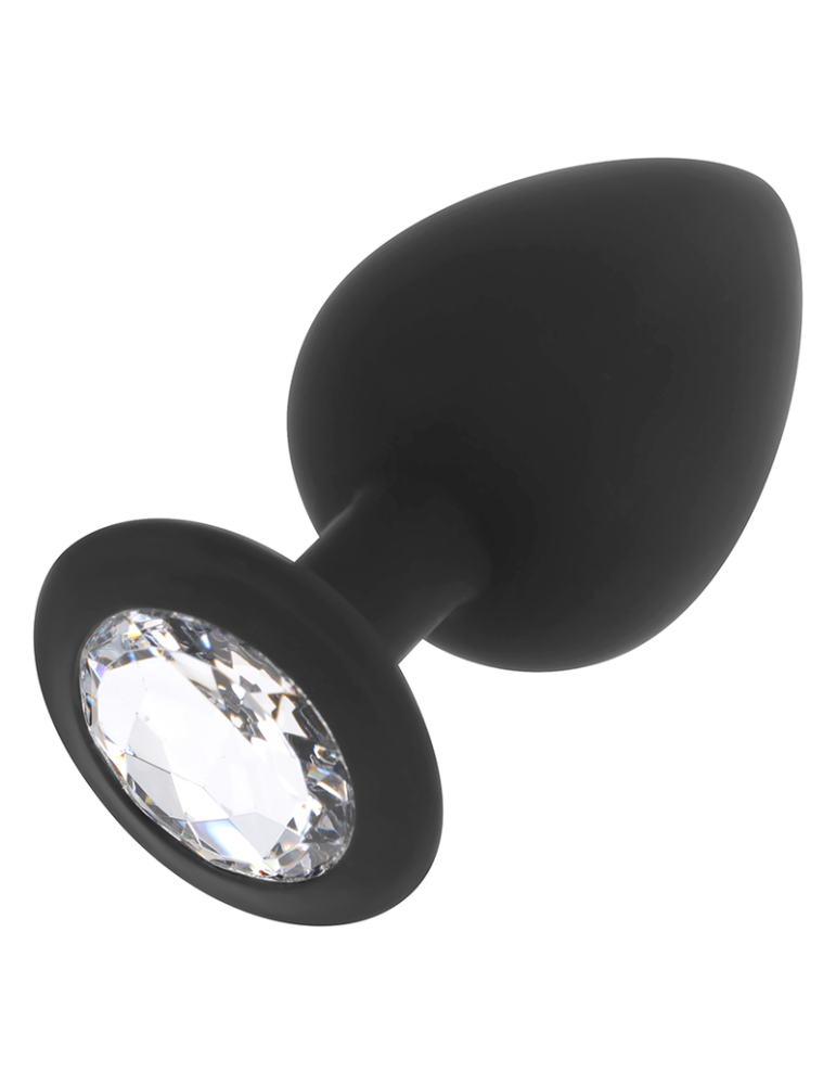ohmama plug anal en silicone diamant taille l - 9 cm