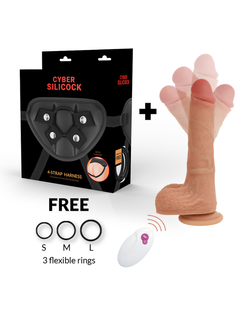 harnais en silicone liquide cyber silicock télécommande mr rick