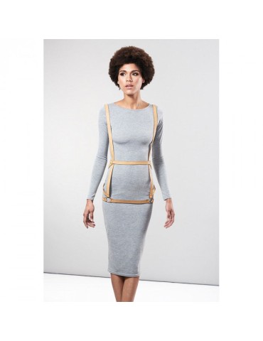 bijoux indiscrets harnais forme robe labyrinthe - marron_3