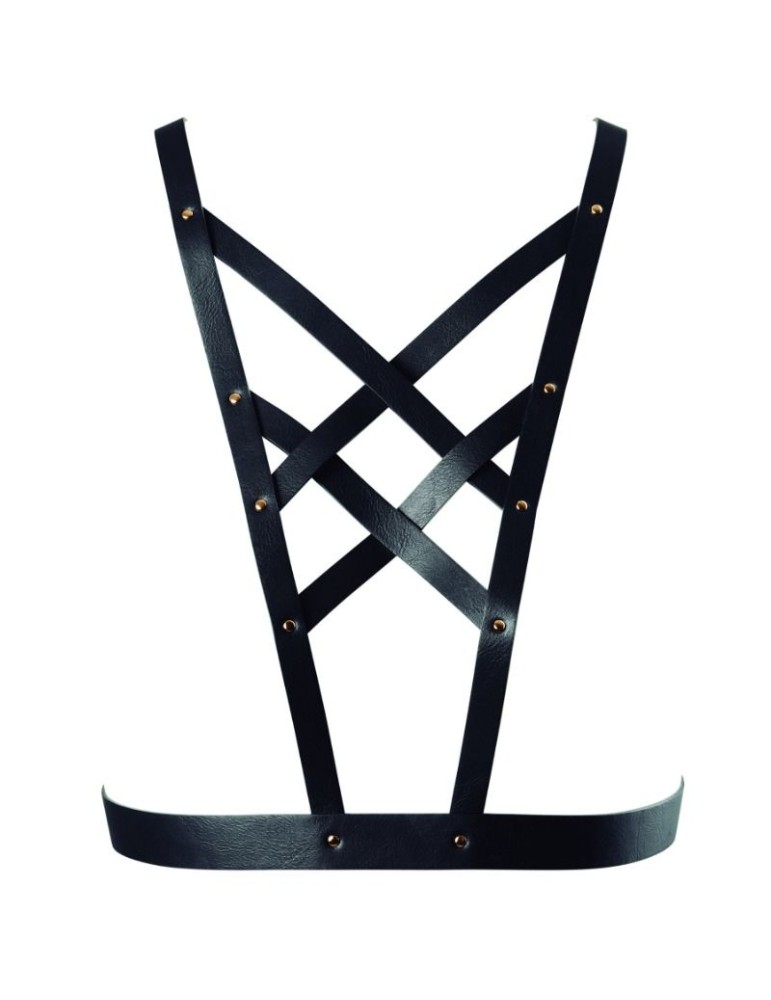 harnais croix labyrinthe bijoux indiscrets avec décolleté - noir