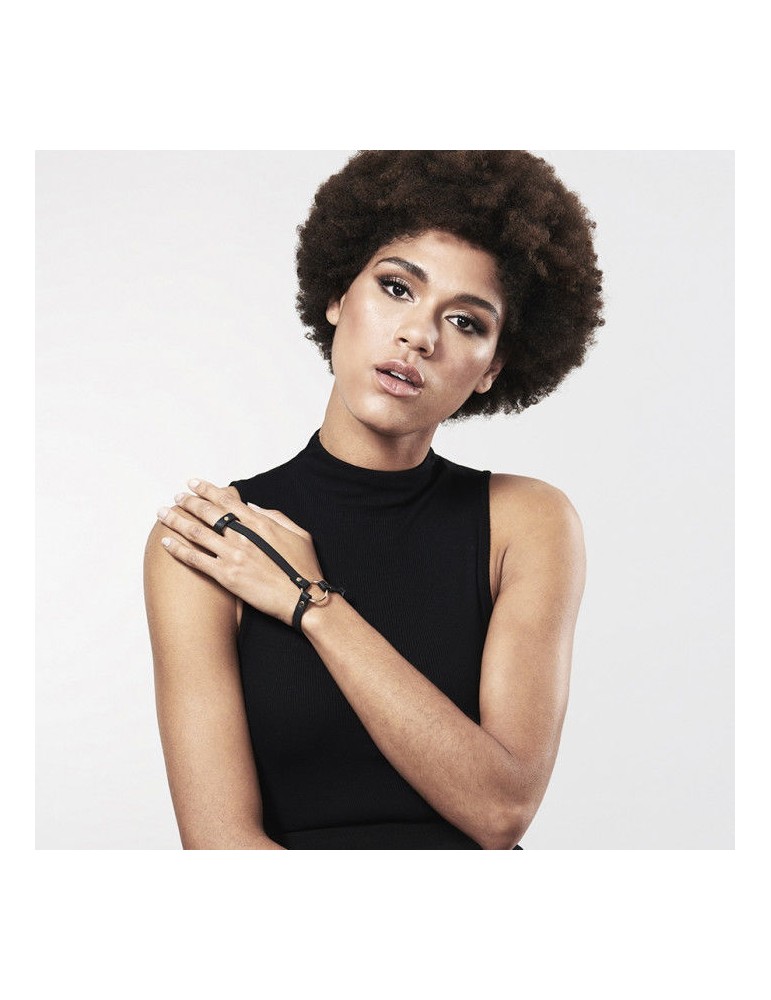 bijoux indiscrets bracelet labyrinthe / harnais à main noir_2