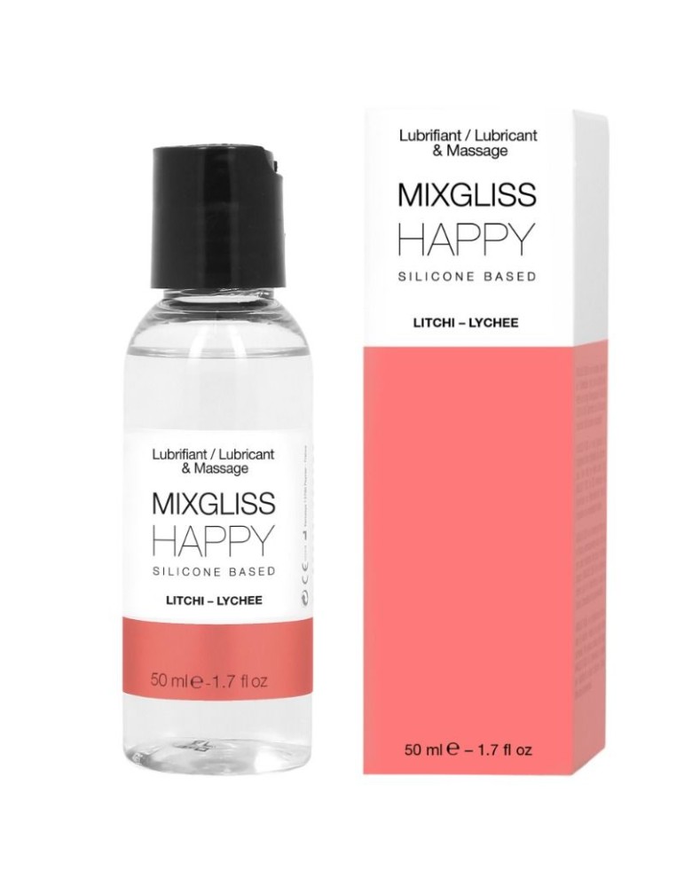 lubrifiant silicone mixgliss happy litchi 50 ml