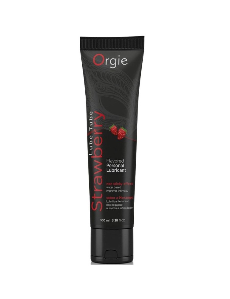 lubrifiant à base d'eau fraise orgie 100 ml