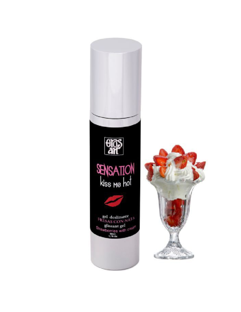eros sensattion lubrifiant naturel fraises à la crème 50ml