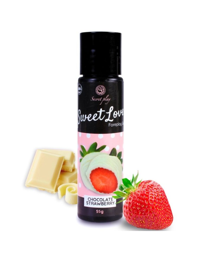 secretplay gel sweet love fraise et chocolat blanc 60 ml