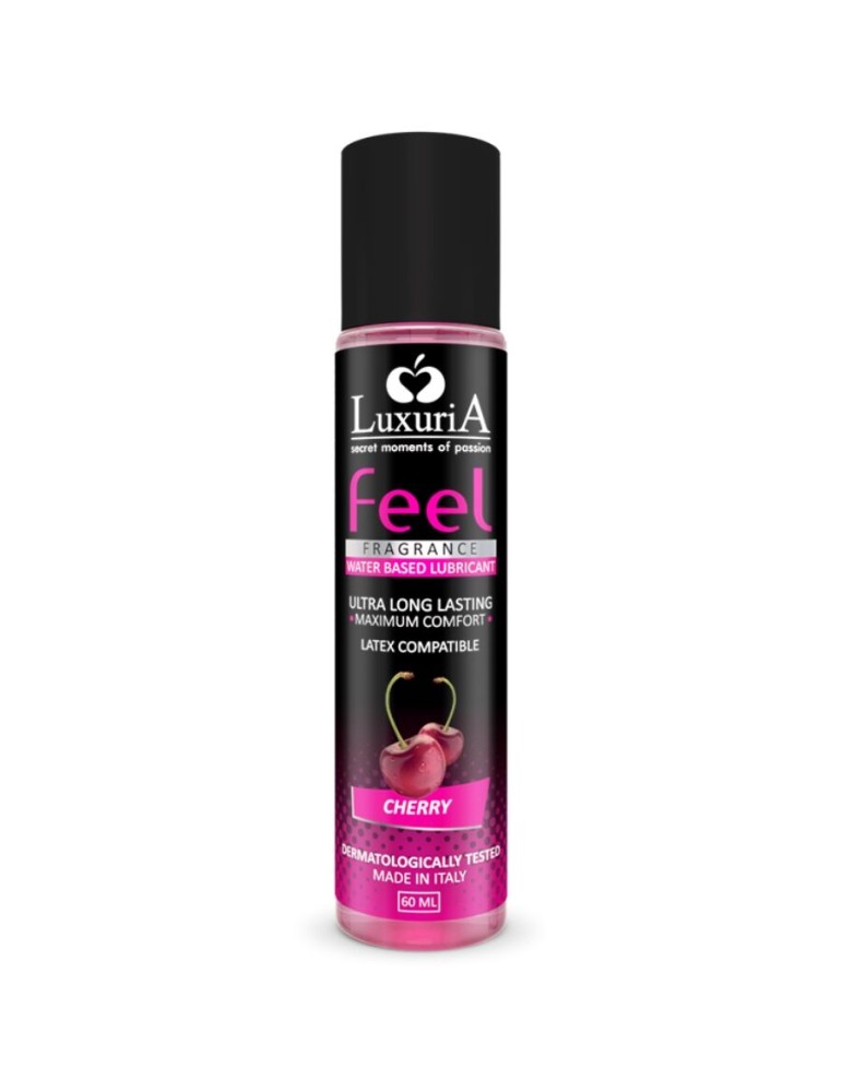 lubrifiant à base d'eau de cerise luxuria feel 60 ml