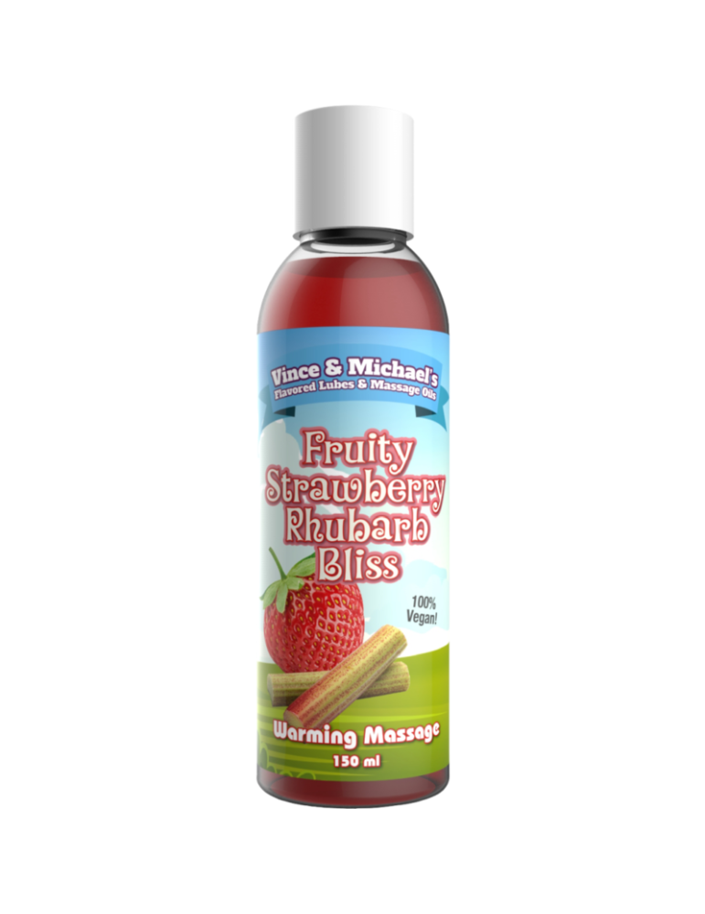 huile professionnelle de fraise et rhubarbe vincen & michael's 150ml