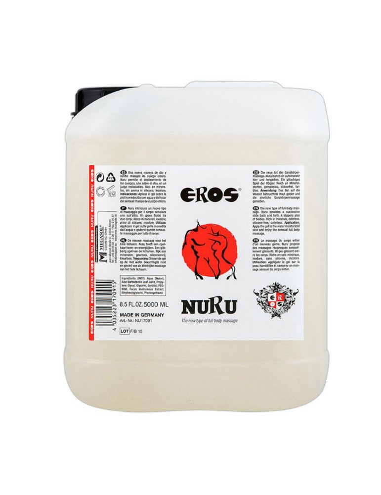 huile de massage eros nuru riche en minéraux 5000ml