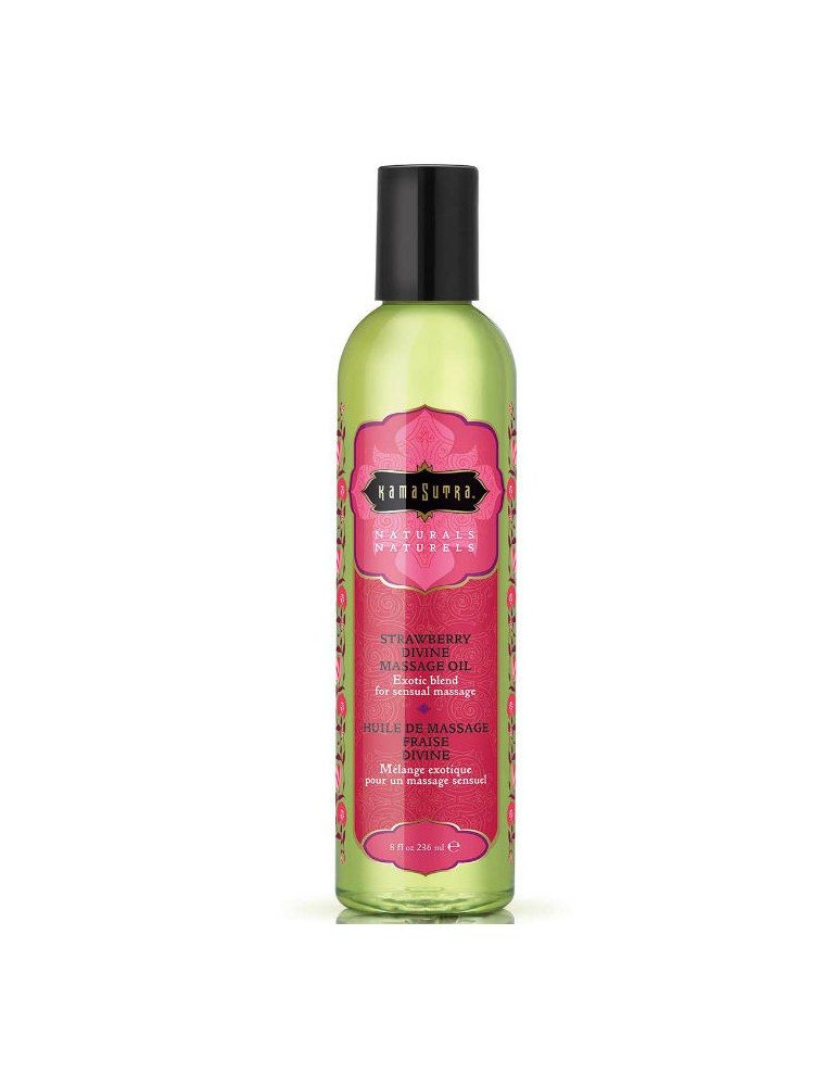 kamasutra naturals huile de massage divine fraise 236 ml