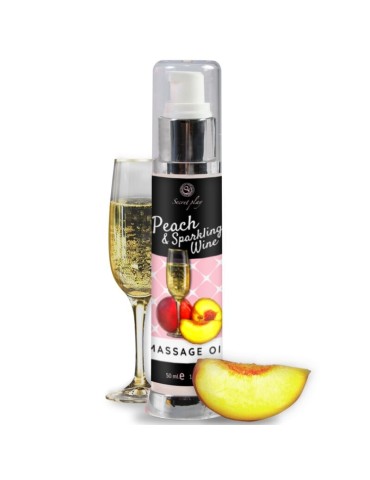 secretplay huile de massage pêche et champagne 50 ml
