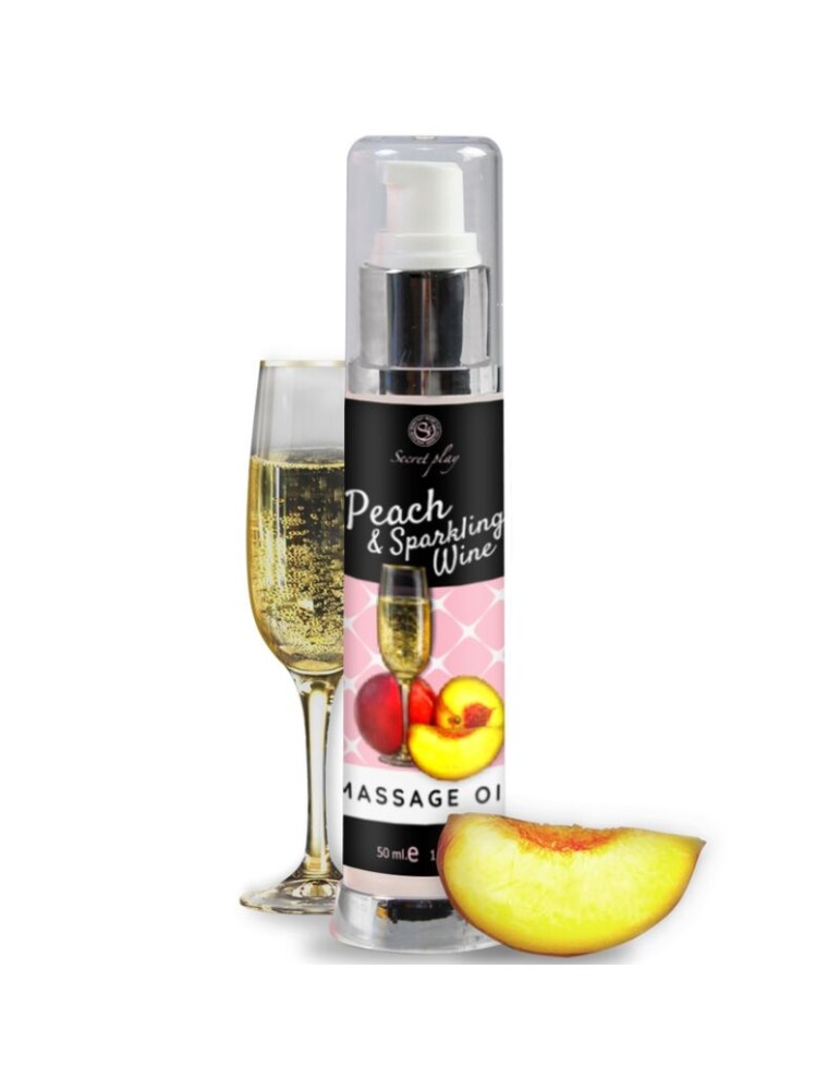 secretplay huile de massage pêche et champagne 50 ml