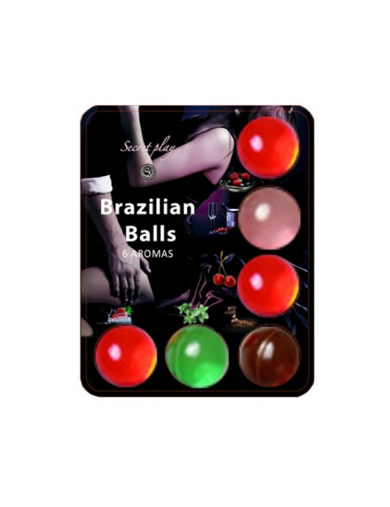 6 boules chaudes lubrifiantes parfumées aux fruits