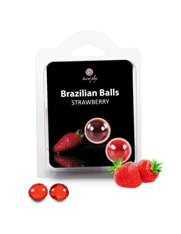 boules brésiliennes fraises set 2 boules