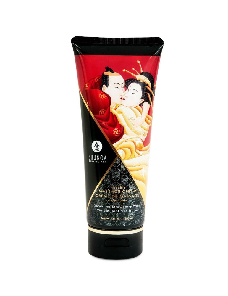 crème de massage shunga fraises au champagne 200ml