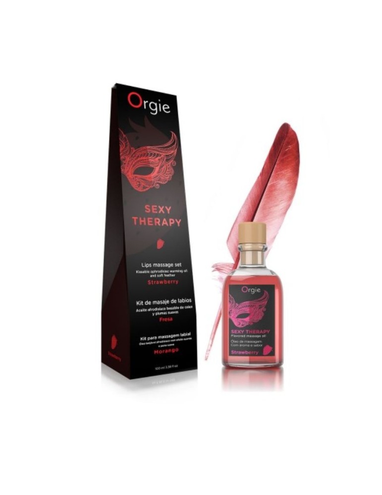 kit de massage des lèvres à la fraise orgie_2