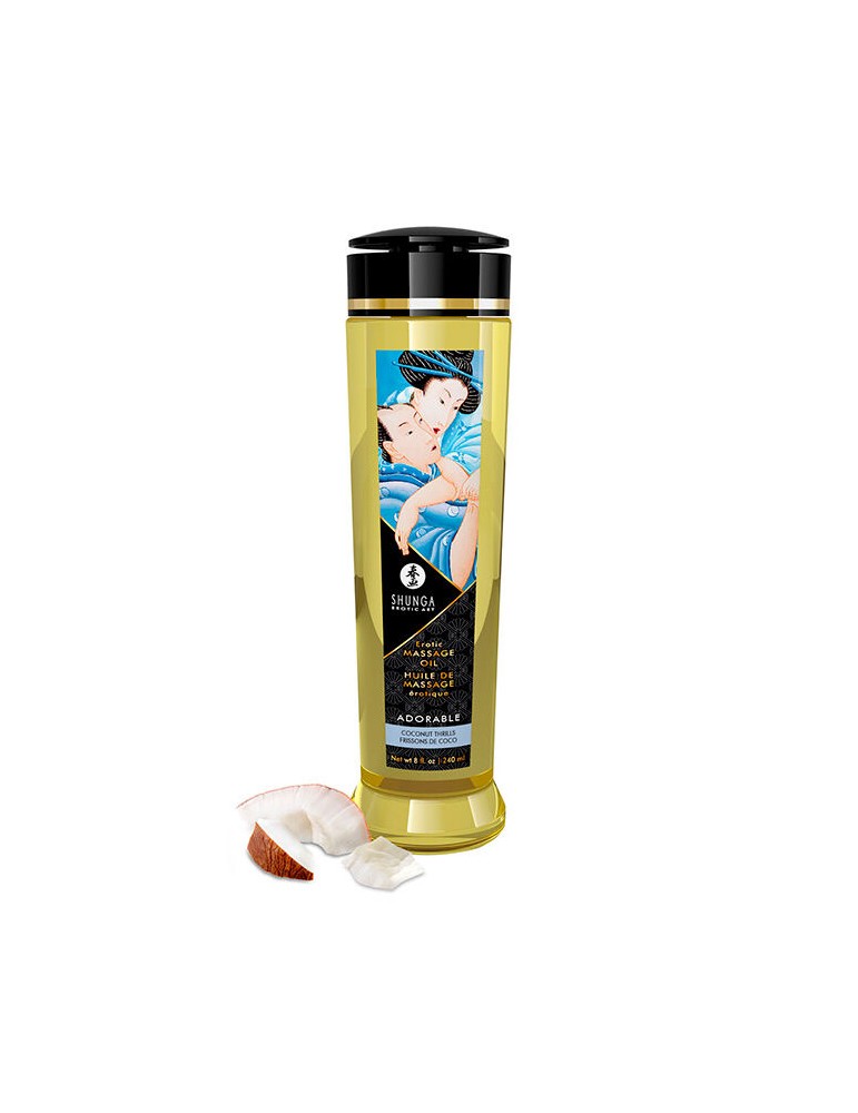 shunga adorable huile de massage érotique 240 ml