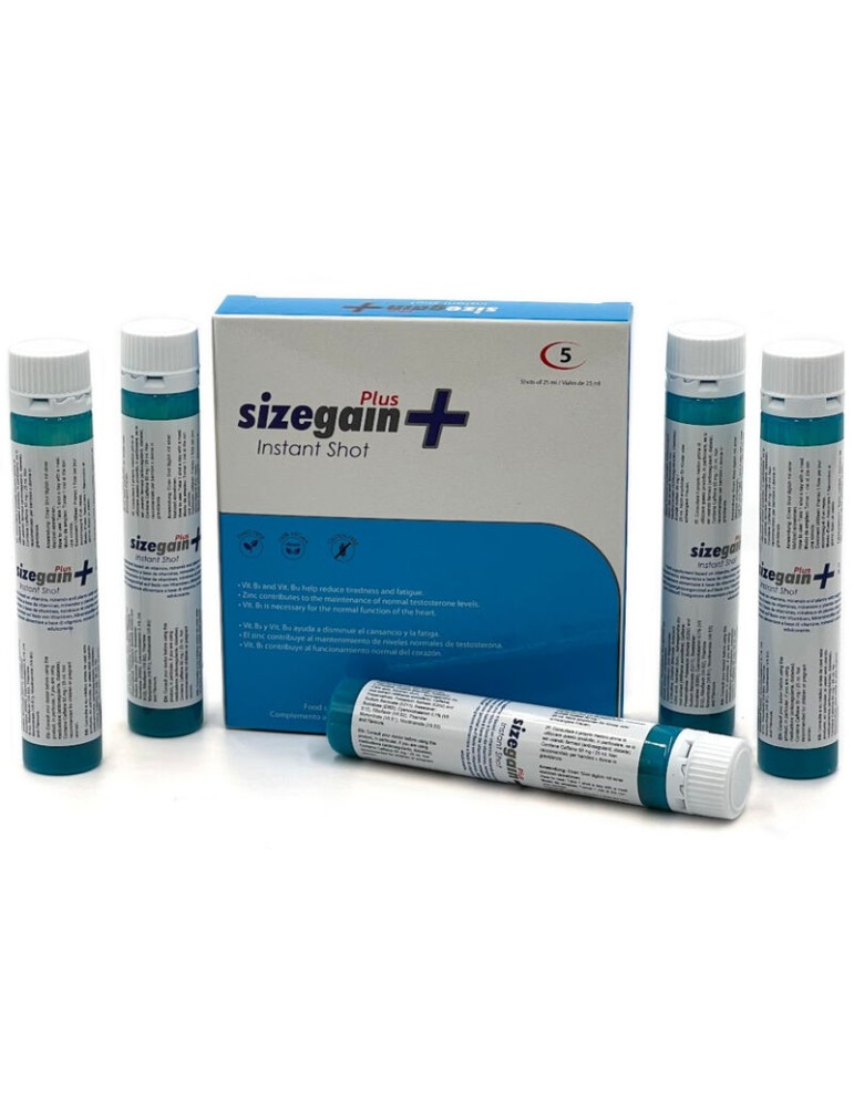 500 cosmétiques sizegain instant shot masculin revigorant
