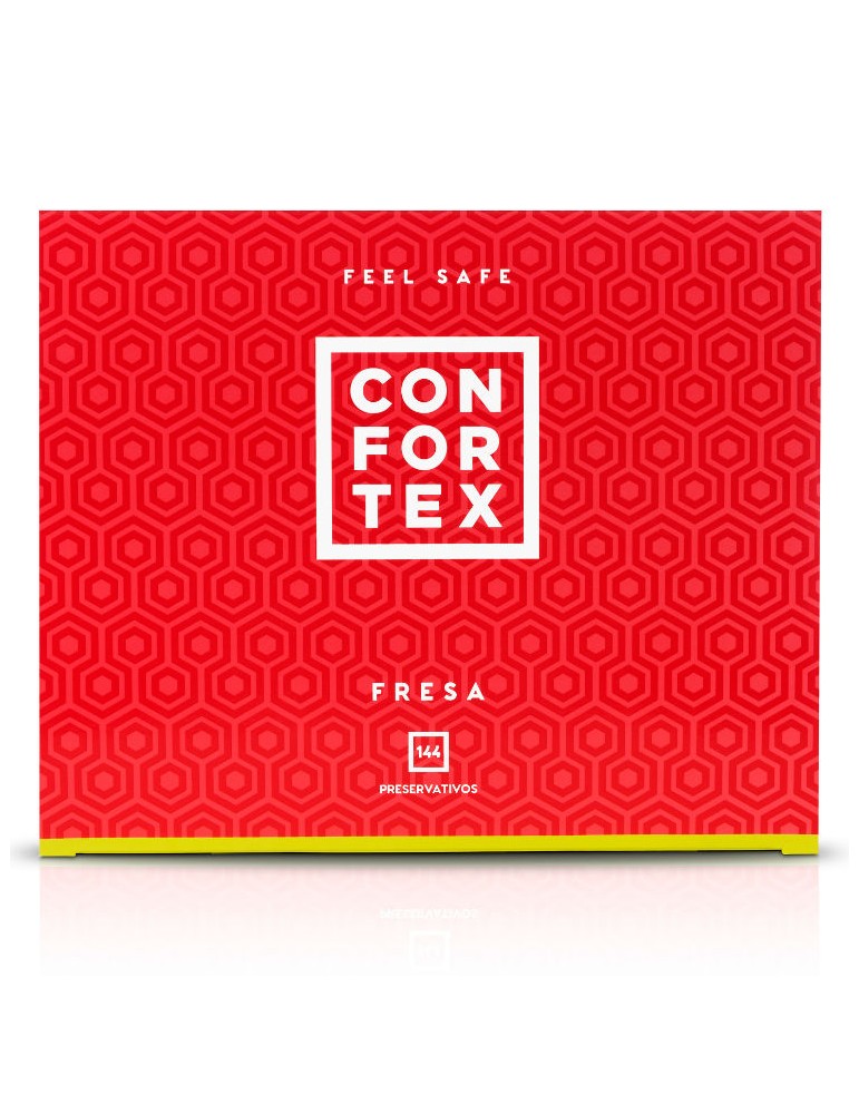 préservex confortex à la fraise boîte de 144 unités_2