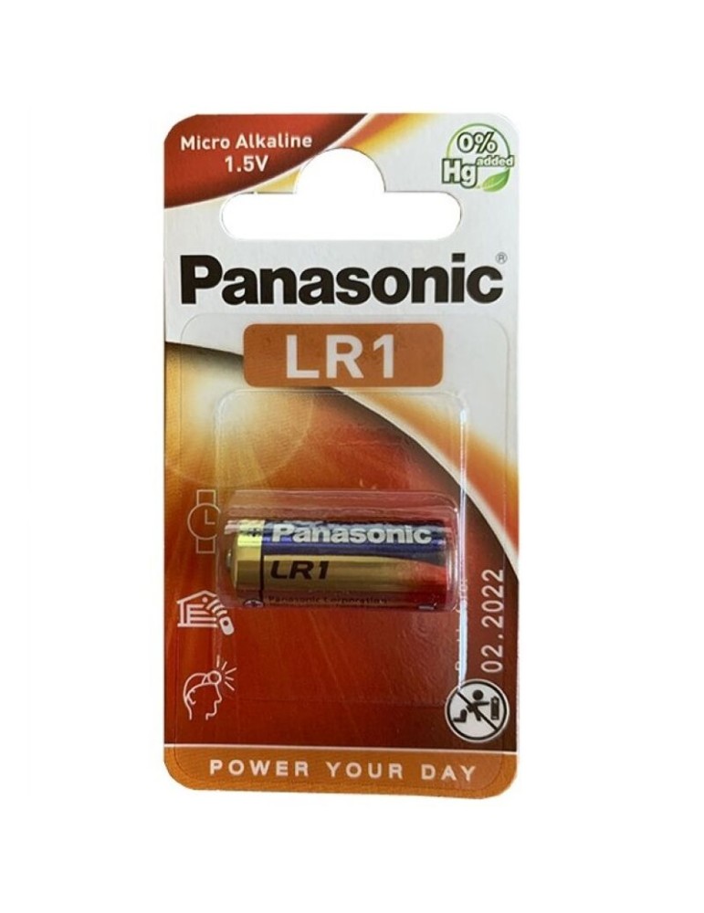 pile alcaline panasonic lr1 1.5v blister 1 unité