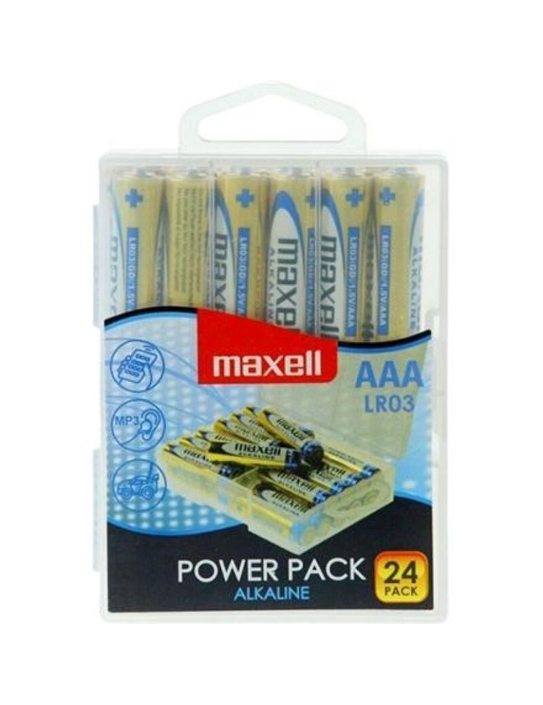 maxell pile alcaline aaa lr03 pack * 24 piles