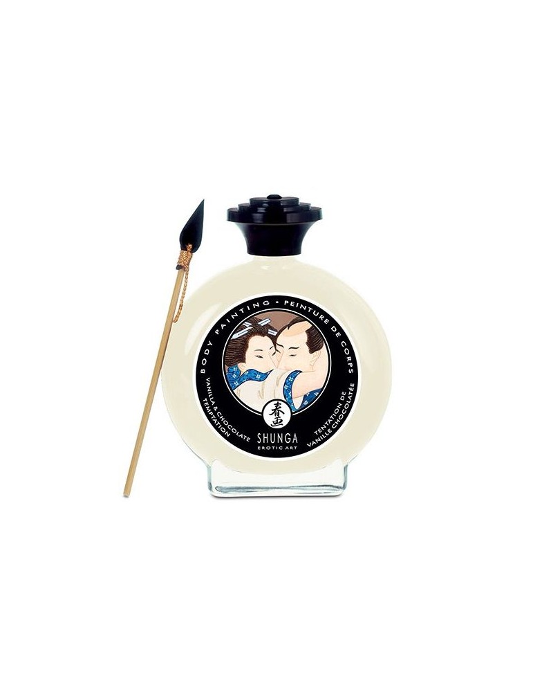 peinture pour le corps shunga vanille et chocolat.