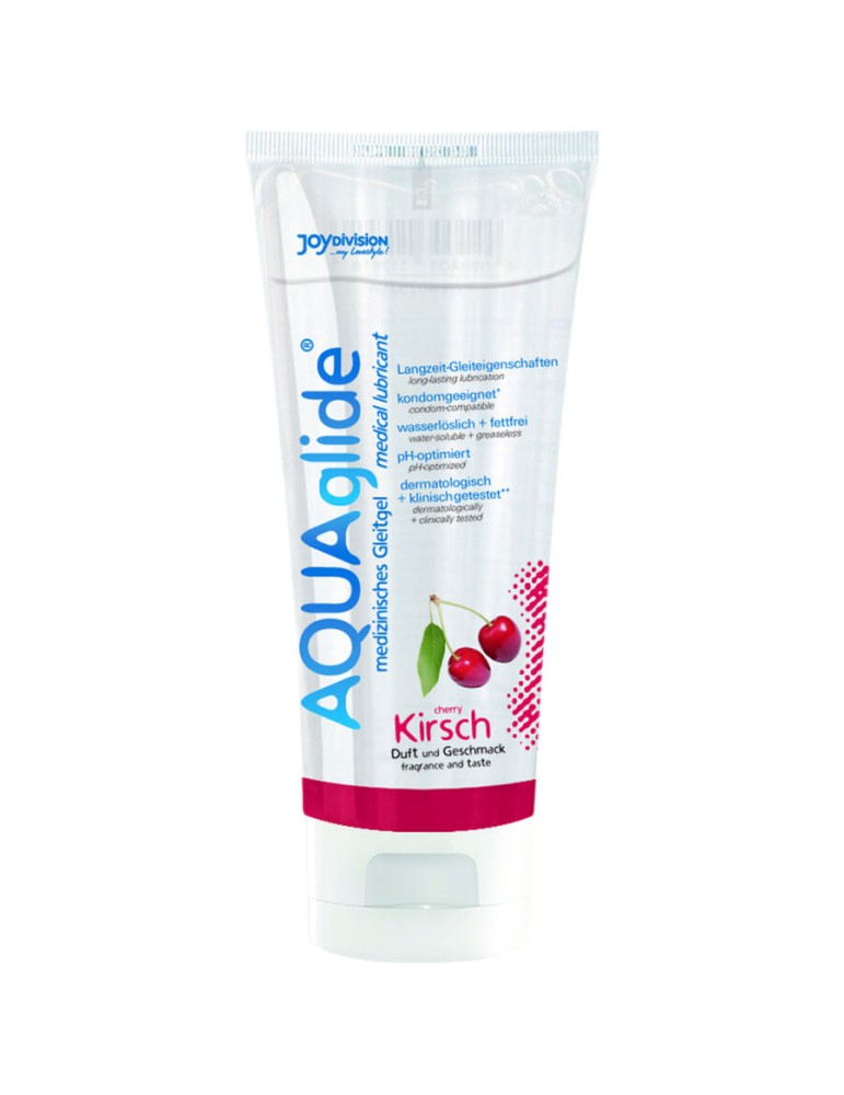 lubrifiant aquaglide saveur cerise 100 ml.
