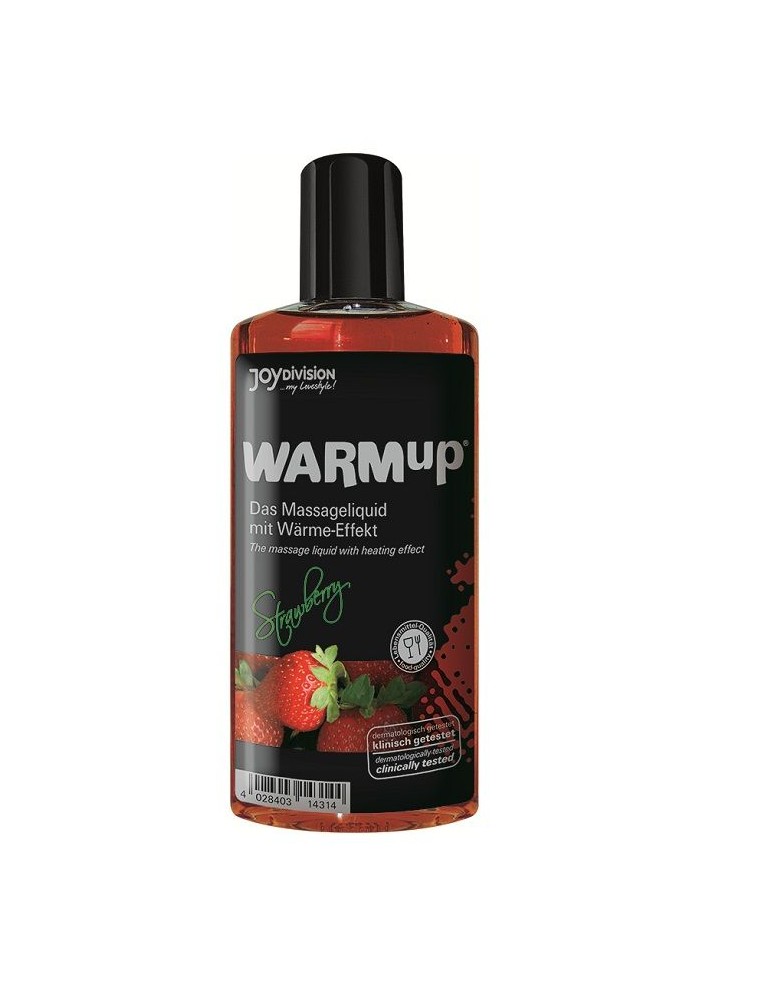 huile de massage effet chaleur fraise 150ml