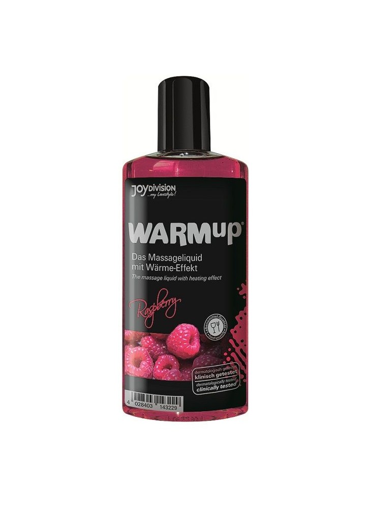 huile de massage framboise effet chaleur 150ml
