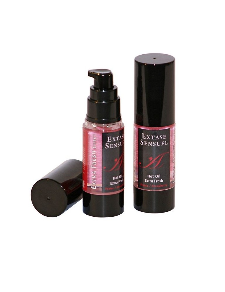 extase huile de massage sensuel effet extra frais fraise 30ml