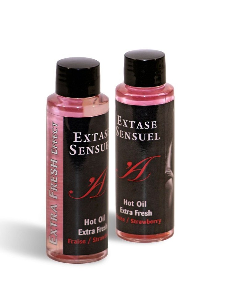 extase huile de massage sensuel effet extra frais fraise 100ml