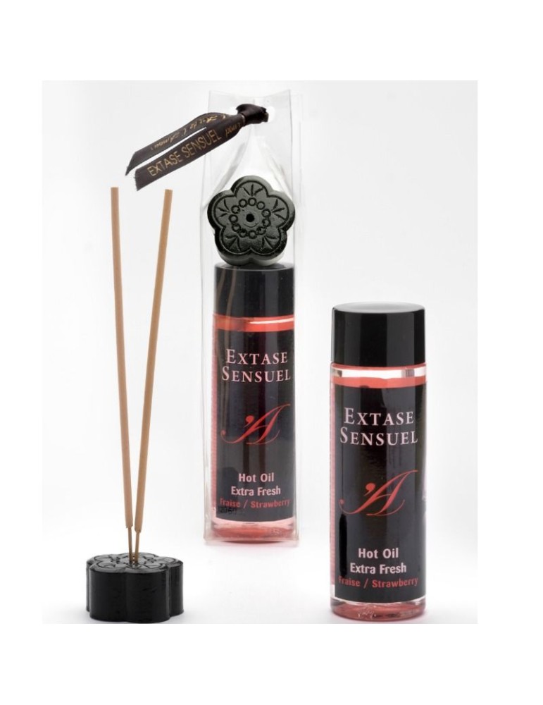 extase huile de massage sensuel effet extra frais fraise 100ml_2