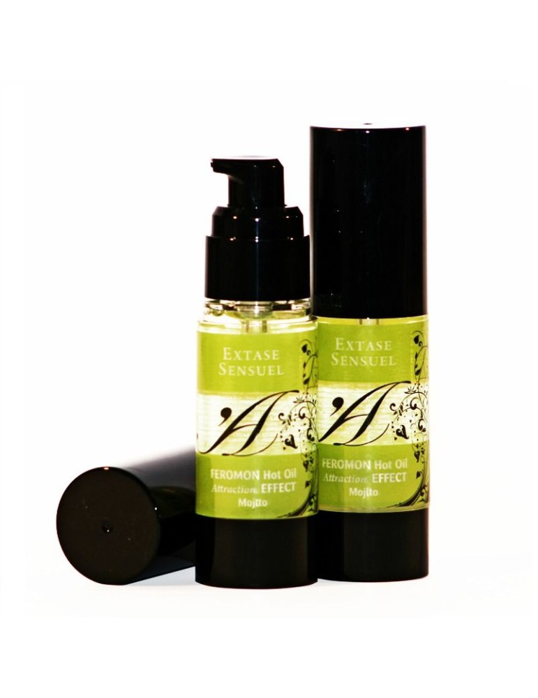 extase huile de massage sensuel effet chaleur aux phéromones mojito 30ml