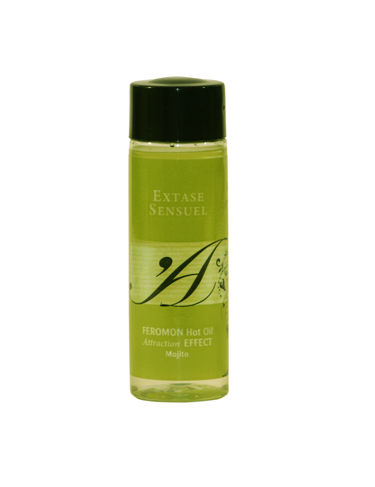 extase huile de massage sensuel effet chaleur aux phéromones mojito 100ml
