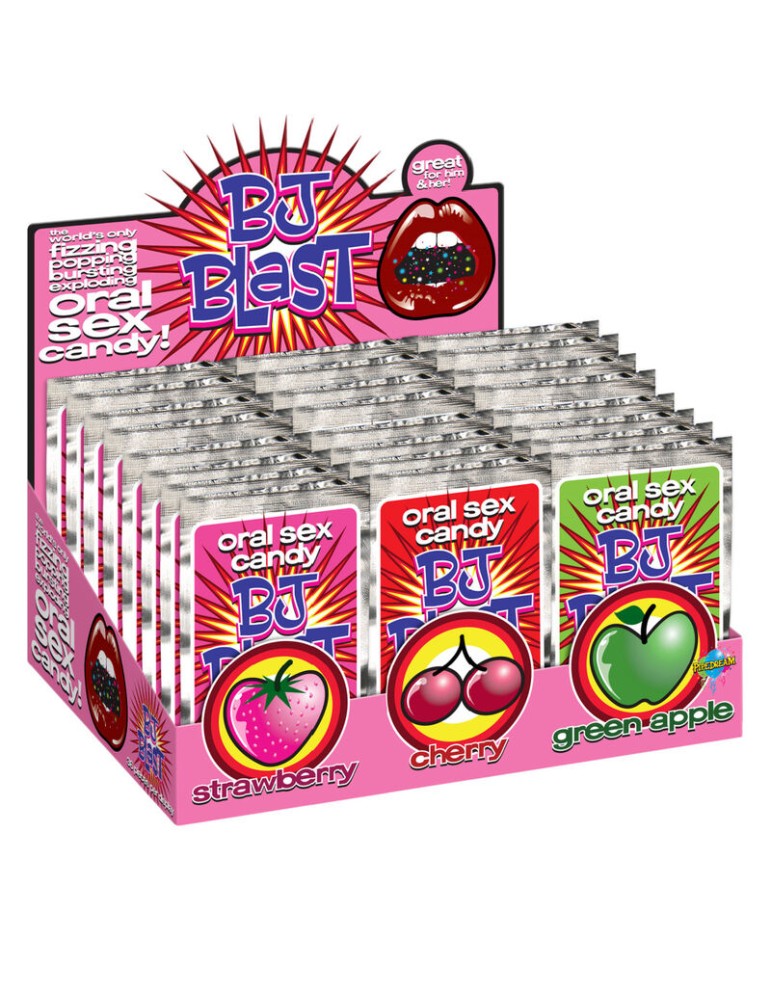 pipedreams bj blast candy assortiment d'affichage de sexe oral 36 unités