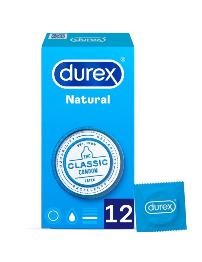 durex natural plus 12 unités