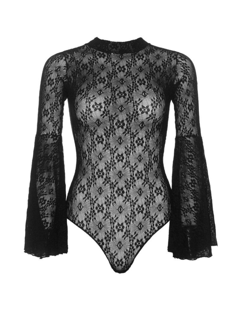 leg avenue teddy col haut avec manche cloche taille unique_2