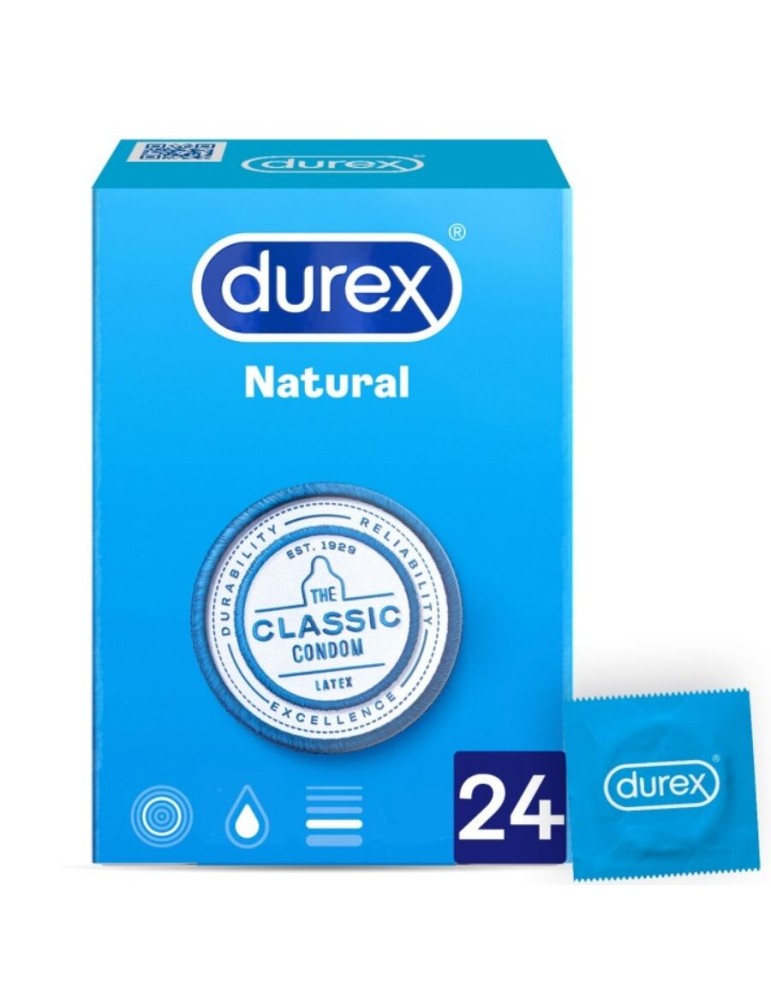 durex natural plus 24 unités