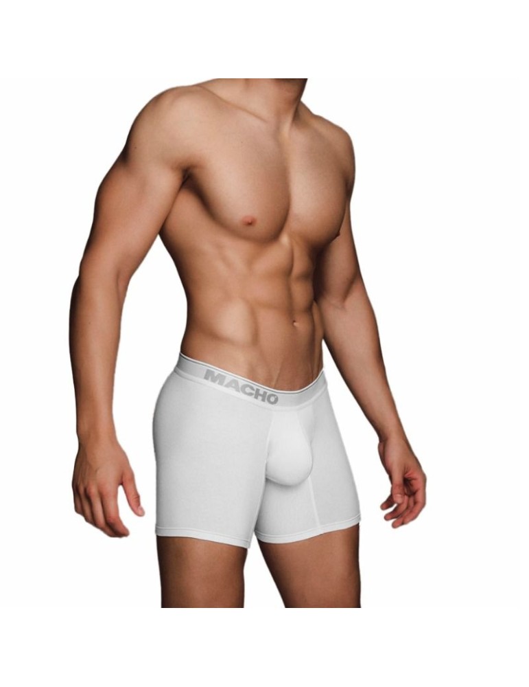 Macho - mc087 boxer long blanc taille_3