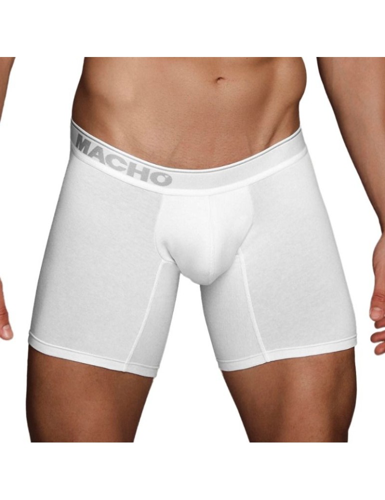 Macho - mc087 boxer long blanc taille_4