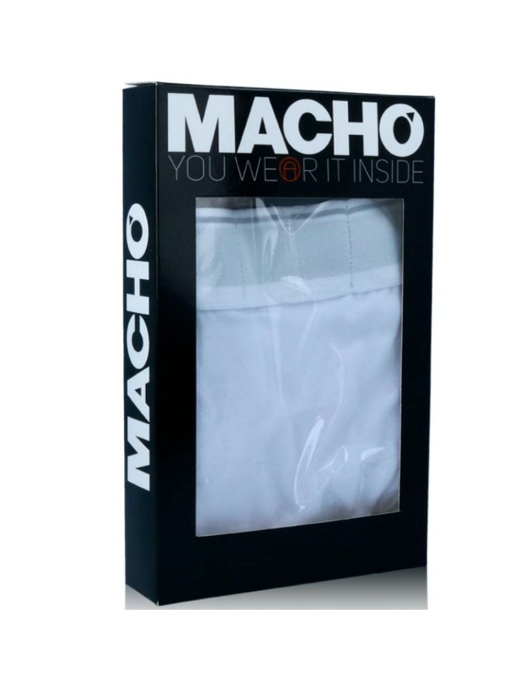 Macho - mc087 boxer long blanc taille_5